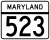 Maryland Route 523 marker