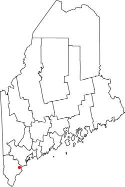 Location of city of Saco in Maine