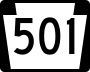 Pennsylvania Route 501 marker