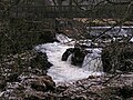 Winter view of Linton Falls from north bank