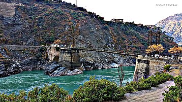 Old Bridge over Chenab river at Ramban