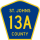 County Road 13A marker