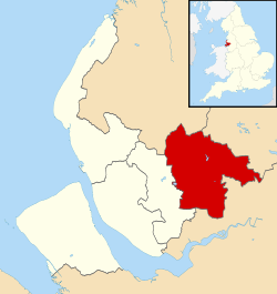St Helens shown within Merseyside