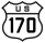 U.S. Route 170 marker