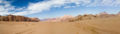A panoramic view of Wadi Rum