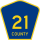 County Road 21 marker