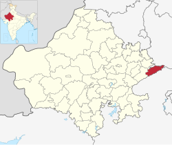 Location of Dholpur district in Rajasthan