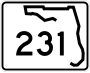 State Road 231 marker