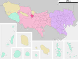 Location of Fussa in Tokyo Prefecture