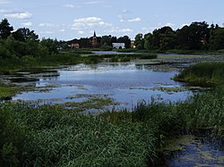 View of Sobowidz from the Sobowidz Lake