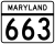 Maryland Route 663 marker