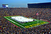 Opening face-off of The Big Chill at the Big House, December 11, 2010