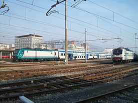 trains at a railway station