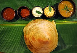 Ghee roast, known as nei dosa in Tamil.