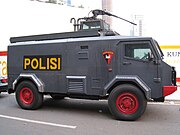 A Brimob Riot water cannon vehicle