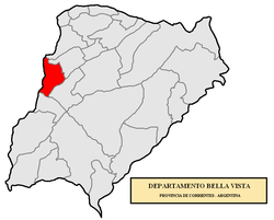 location of Bella Vista Department in Corrientes Province