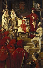 Philip I conferring the Order of the Golden Fleece on his son Charles