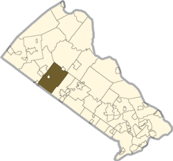 Location of Hilltown Township in Bucks County