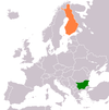 Location map for Bulgaria and Finland.