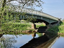 Picture of the River Avon at Fladbury with the Jubilee Bridge passing over the river