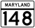 Maryland Route 148 marker