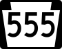 Pennsylvania Route 555 marker