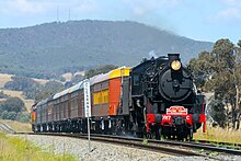 Photograph of locomotive 5917 hauling a train in NSW