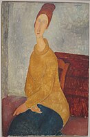 Jeanne Hébuterne with Yellow Sweater, 1918