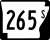 Highway 265S marker