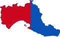 Flag map of the Province of Taranto