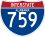 Interstate 759 and State Route 759 marker