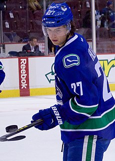 Hutton with the Vancouver Canucks in 2015