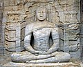 Image 45The seated image of Gal Vihara in Polonnaruwa, 12th century, which depicts the dhyana mudra, shows signs of Mahayana influence. (from Sri Lanka)