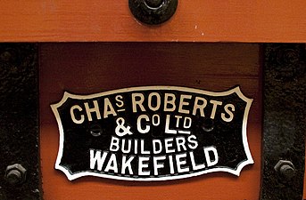 Charles Roberts & Co. builders plate on preserved wagon