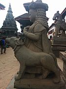 Ancient statue of goddess Durga