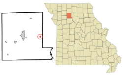 Location of Wheeling, Missouri