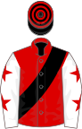 Red, Black sash, White sleeves, Red stars, Black and Red hooped cap