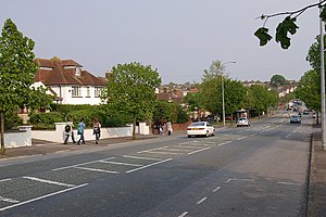Pontypridd Road. The estate is off to the left.