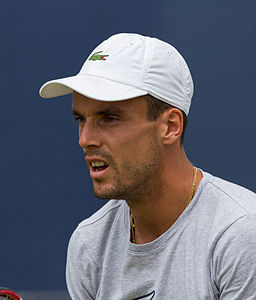 Roberto Bautista-Agut during practice at the Queens Club Aegon Championships in London, England.
