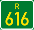 Regional route R616 shield