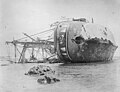 The wrecked ship