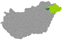 Tiszavasvári District within Hungary and Szabolcs-Szatmár-Bereg County.