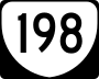 State Route 198 marker