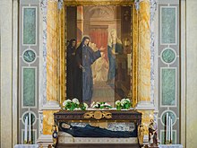 Altar and funeral monument of Maria Crocifissa di Rosa in the Handmaids of Charity chapel in Brescia.