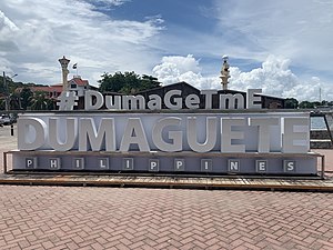 The popular "#DumaGetMe" Signage landmark located at Rizal Boulevard