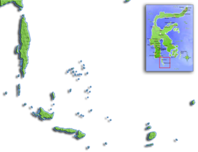 Map showing the location of Taka Bonerate National Park