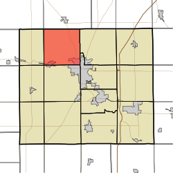 Location of Pleasant Township in Grant County