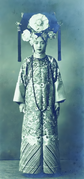 Meng Xiadong in Manchu dress