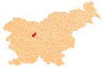 The location of the Municipality of Medvode