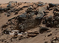 "Hidden Valley" water-related sedimentary deposits on Mars – Curiosity rover (August 7, 2014).